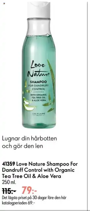 Oriflame Love Nature Shampoo For Dandruff Control with Organic Tea Tree Oil & Aloe Vera erbjuda