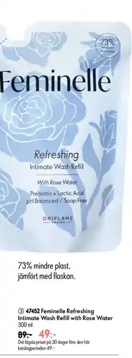 Oriflame Feminelle Refreshing Intimate Wash Refill with Rose Water erbjuda