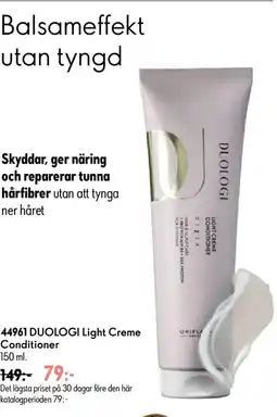 Oriflame DUOLOGI Light Creme Conditioner erbjuda