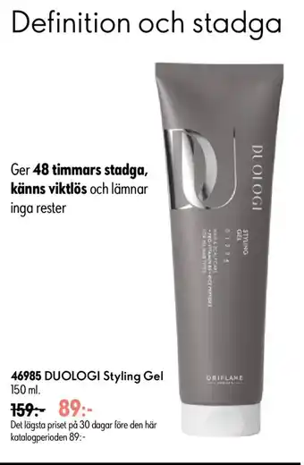 Oriflame DUOLOGI Styling Gel erbjuda