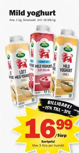 Pekås Arla Mild yoghurt erbjuda