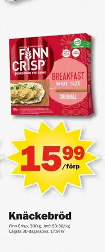 Pekås Finn Crisp Knäckebröd erbjuda