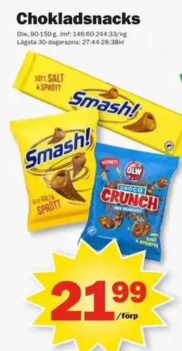 Pekås OLW Chokladsnacks erbjuda