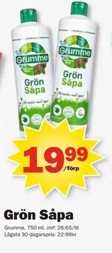 Pekås Grumme Grön Såpa erbjuda