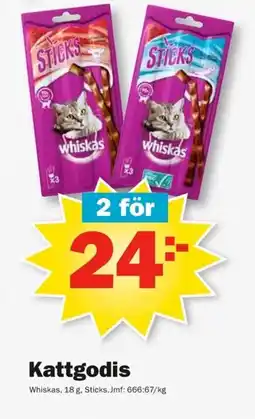 Pekås Whiskas Kattgodis erbjuda