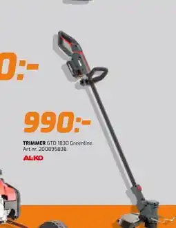 Bolist TRIMMER GTD 1830 Greenline erbjuda