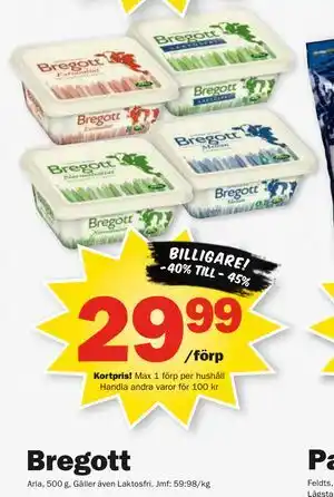 Pekås Bregott, Medlemspris erbjuda