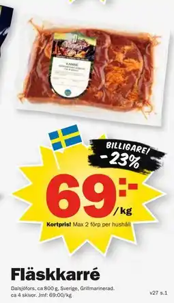 Pekås Fläskkarré, Medlemspris erbjuda