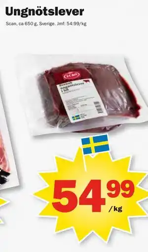 Pekås Ungnötslever erbjuda