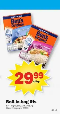 Pekås Boil-in-bag Ris erbjuda