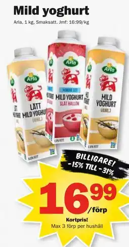 Pekås Mild yoghurt, Medlemspris erbjuda