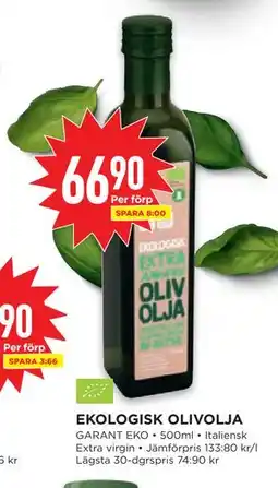 Willys EKOLOGISK OLIVOLJA erbjuda