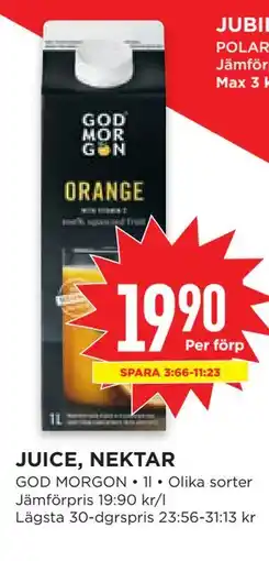 Willys JUICE, NEKTAR erbjuda