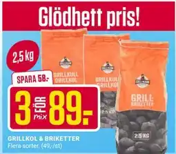ÖoB GRILLKOL & BRIKETTER erbjuda