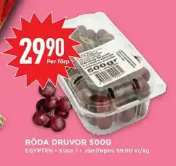 Willys RÖDA DRUVOR 500G erbjuda