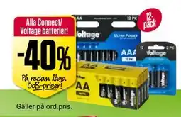 ÖoB Alla Connect/ Voltage batterier! erbjuda