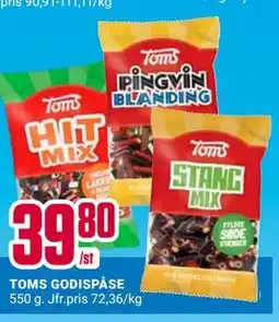 ÖoB TOMS GODISPÅSE erbjuda