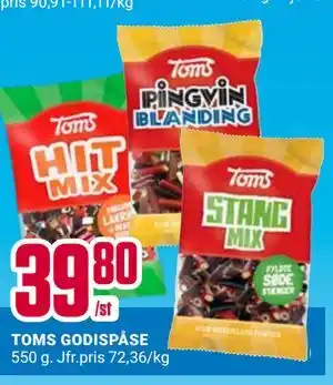 ÖoB TOMS GODISPÅSE erbjuda