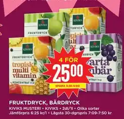 Willys FRUKTDRYCK, BÄRDRYCK erbjuda