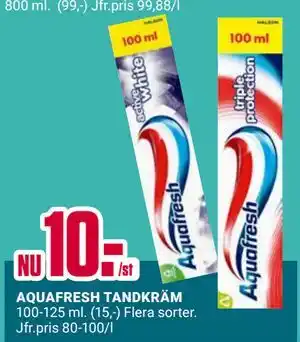 ÖoB AQUAFRESH TANDKRÄM erbjuda