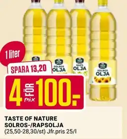 ÖoB TASTE OF NATURE SOLROS-/RAPSOLJA erbjuda