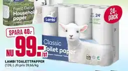 ÖoB LAMBI TOALETTPAPPER erbjuda