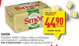 Willys Hemma SMÖR, Medlemspris erbjuda