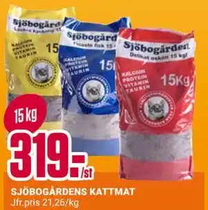 ÖoB SJÖBOGÅRDENS KATTMAT erbjuda