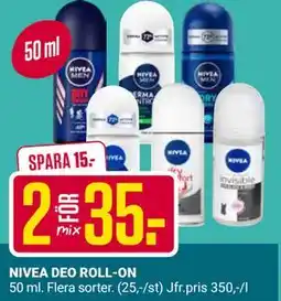 ÖoB NIVEA DEO ROLL-ON erbjuda