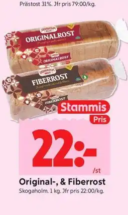 ICA Kvantum Original-, & Fiberrost, Medlemspris erbjuda