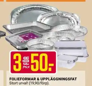 ÖoB FOLIEFORMAR & UPPLÄGGNINGSFAT erbjuda