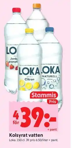 ICA Kvantum Kolsyrat vatten, Medlemspris erbjuda