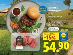 Lidl Matriket Hamburgare erbjuda