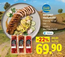 Lidl Matriket Fläskytterfilé erbjuda