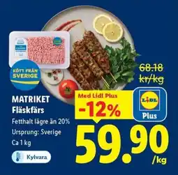 Lidl Matriket Fläskfärs erbjuda
