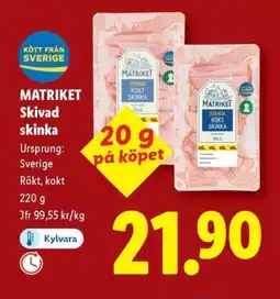 Lidl Matriket Skivad skinka erbjuda