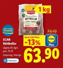Lidl Scan Köttbullar erbjuda