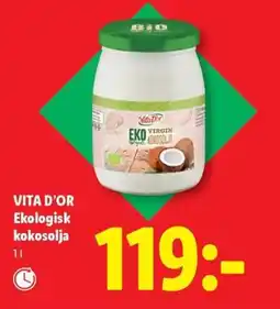 Lidl Vita D'Or Ekologisk kokosolja erbjuda