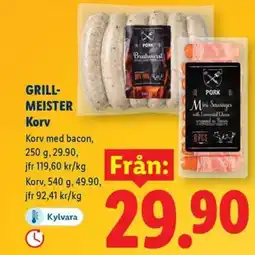 Lidl Grill-Meister Korv erbjuda