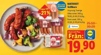 Lidl Matriket Grillkorv erbjuda