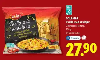Lidl Sol&mar Paella med skaldjur erbjuda