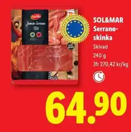 Lidl Sol&mar Serrano- skinka erbjuda
