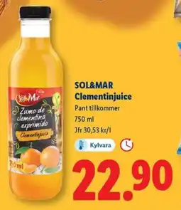 Lidl Sol&mar Clementinjuice erbjuda