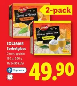 Lidl Sol&mar Sorbetglass erbjuda