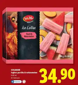 Lidl Sol&mar Isglass persika & vattenmelon erbjuda