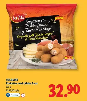 Lidl Sol&mar Kroketter med skinka & ost erbjuda