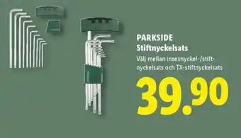 Lidl Parkside Stiftnyckelsats erbjuda