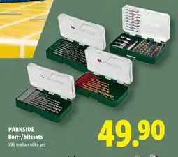 Lidl Parkside Borr-/bitssats erbjuda
