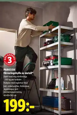 Lidl Parkside Förvaringshylla av metall* erbjuda