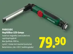 Lidl PARKSIDE Hopfällbar LED-lampa erbjuda